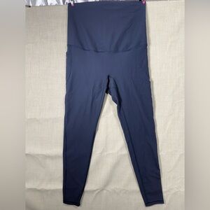 Maternity High-Waisted Navy Leggings